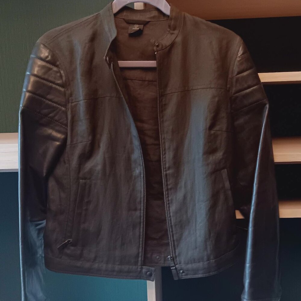 "Neil Barrett" Chocolate brown leather jacket